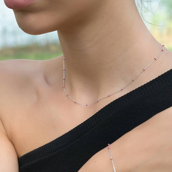 Золотое колье Francelli с шариками (арт. 351331бмлн) – изображение 2