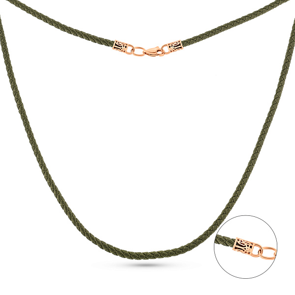 Ювелирный шнурок с золотыми вставками (арт. 112203-4Т) – изображение 1