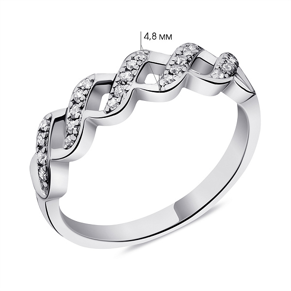 Серебряное кольцо с фианитами (арт. 7501/6480) – изображение 2