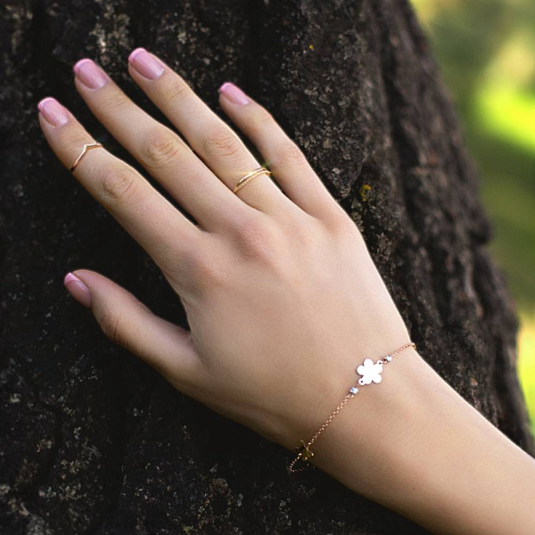 Подвійна каблучка з червоного золота (арт. 140954) – зображення 3