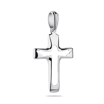 Крестик из серебра с родированием (арт. 7503/1727)