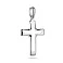 Крестик из серебра с родированием (арт. 7503/1727) – изображение 1