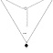 Серебряное колье с черным фианитом (арт. 7507/1291ч) – изображение 3