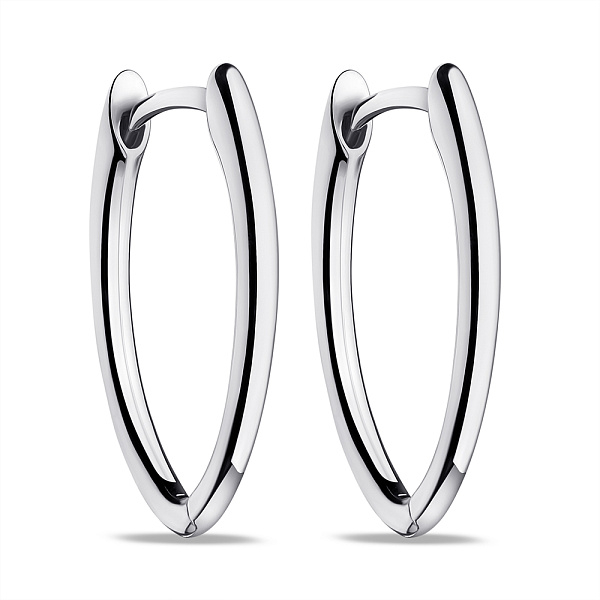 Серебряные серьги без камней (арт. 7502/9229/20) – изображение 1
