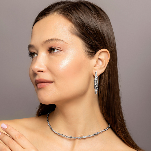 Сережки з білого золота Francelli (арт. е1091771/45бм) – зображення 3