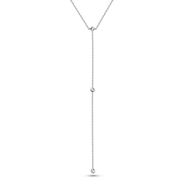 Колье-галстук из белого золота без камней (арт. 360177б) – изображение 1