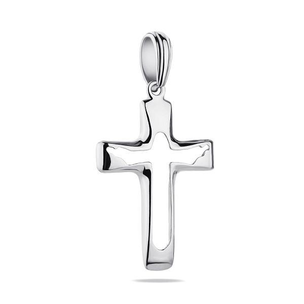 Крестик из серебра с родированием (арт. 7503/1727) – изображение 1