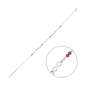 Фото Браслет из белого золота с фианитами (арт. 326947бцвн)