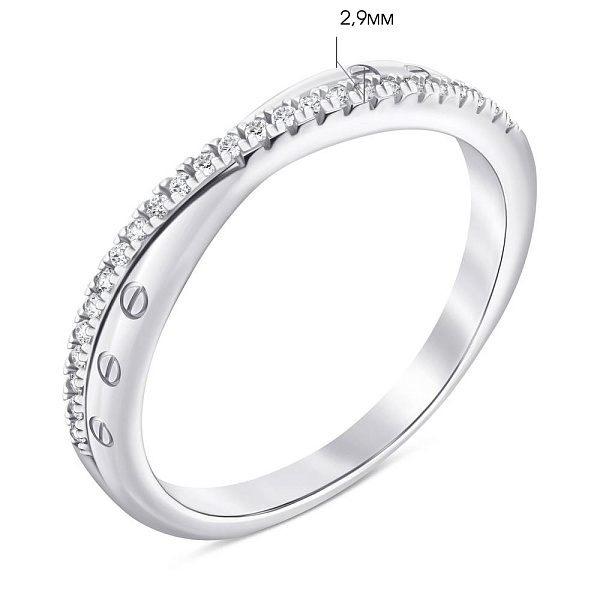 Серебряное кольцо с фианитами (арт. 7501/6879) – изображение 2