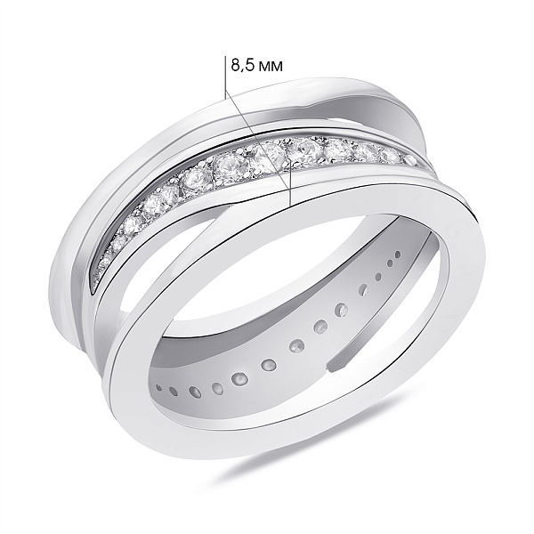 Серебряное кольцо с фианитами (арт. 7501/6180) – изображение 2