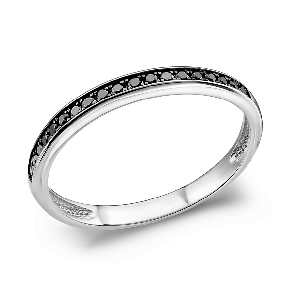 Кольцо из белого золота с бриллиантами (арт. К011020010бч) – изображение 1