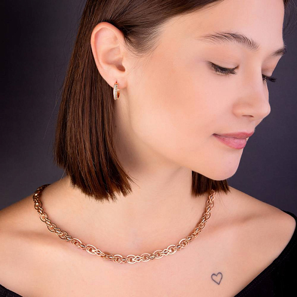 Колье из красного золота с родированием (арт. 352242р) – изображение 3