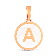 Золотой подвес Буква А с эмалью (арт. 440994еп)