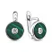 Серебряные серьги с малахитом (арт. 7502/10082млх) – изображение 1