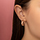 Серьги из красного золота без камней (арт. 1091777м) – изображение 2