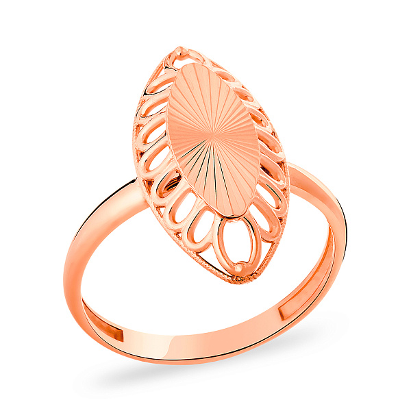 Кольцо золотое с алмазной насечкой (арт. 140704) – изображение 1