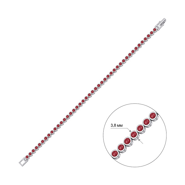 Срібний браслет з оніксом (арт. 7509/4836ок) – зображення 2
