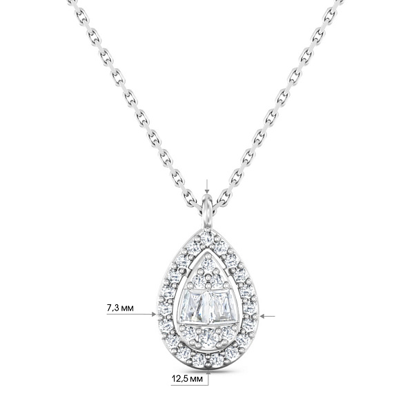 Золоте кольє з діамантами (арт. Ц011551020б) – зображення 2