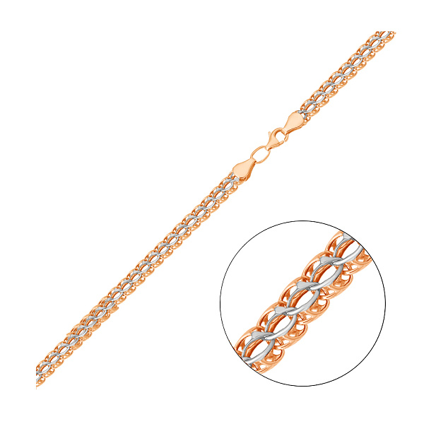 Золотий ланцюжок плетіння Кардинал з родіюванням (арт. 305606р) – зображення 1