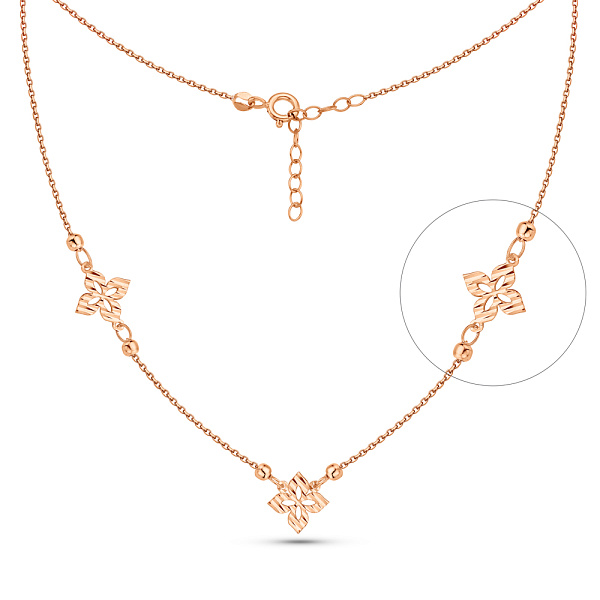 Золотое колье Клевер (арт. 352627) – изображение 1