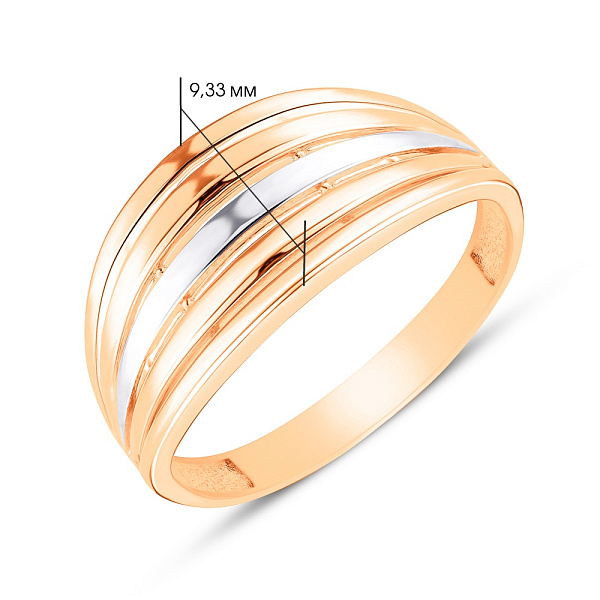 Золотое кольцо без камней (арт. 154376кб) – изображение 2