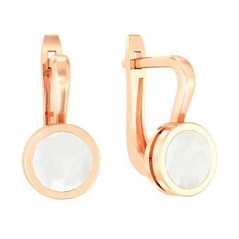 Золоті сережки Лýна з емаллю (арт. 111081/1еп)