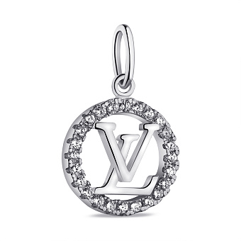 Подвес из серебра с белыми фианитами (арт. 7503/ПК2Ф/1004)