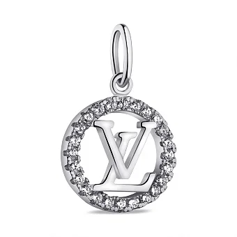 Підвіс зі срібла з білими фіанітами (арт. 7503/ПК2Ф/1004)