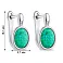Срібні сережки з зеленим опалом (арт. 7502/9011Поз) – зображення 2