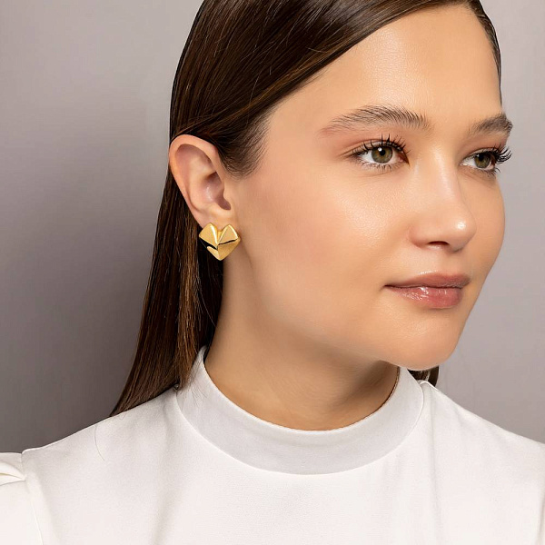 Золоті сережки Сердечка Francelli (арт. 1091874жм) – зображення 4