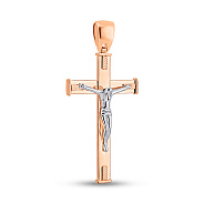 Фото Золотой крестик с распятием (арт. 500716)