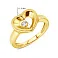 Золота каблучка Серце з фіанітом (арт. 154525ж) – зображення 2