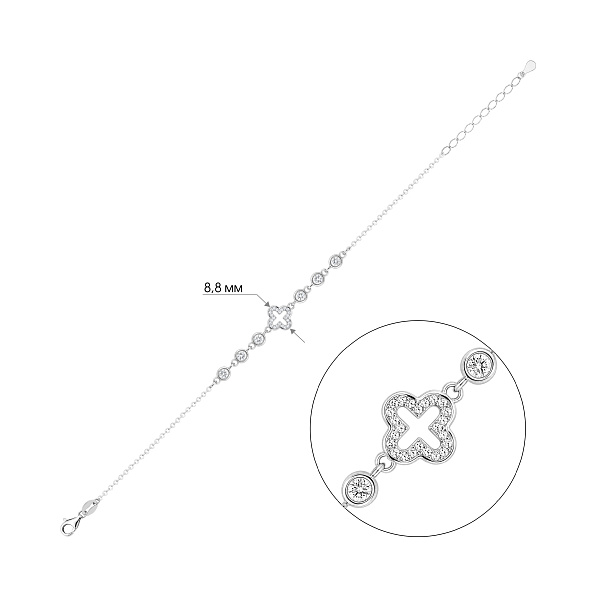 Серебряный браслет с фианитами (арт. 7509/5391) – изображение 2