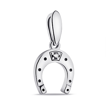 Срібний кулон Підкова з фіанітом (арт. 7903/3955)