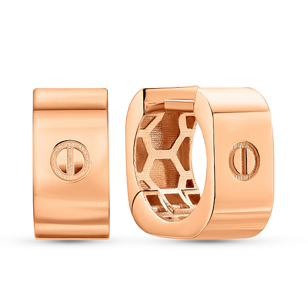 Серьги из красного золота без камней (арт. 1091177) – изображение 1