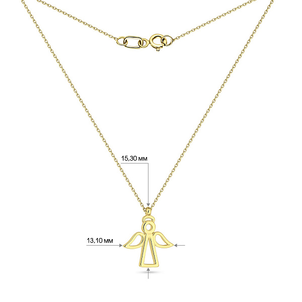 Колье "Ангел" из желтого золота (арт. 352256ж) – изображение 3
