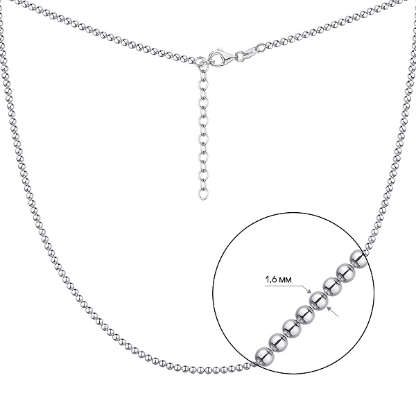Срібне кольє (арт. 7507/017) – зображення 2