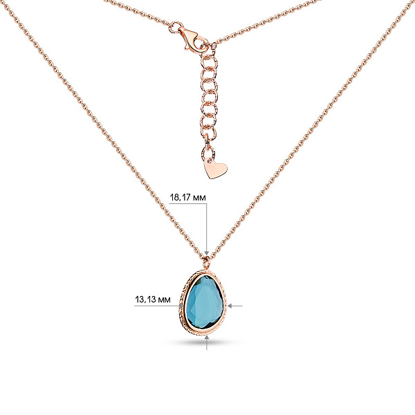 Золоте кольє з кварцом (арт. 351937Пкс) – зображення 4