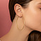 Серьги-кольца из желтого золота (арт. 1091730/65ж) – изображение 3