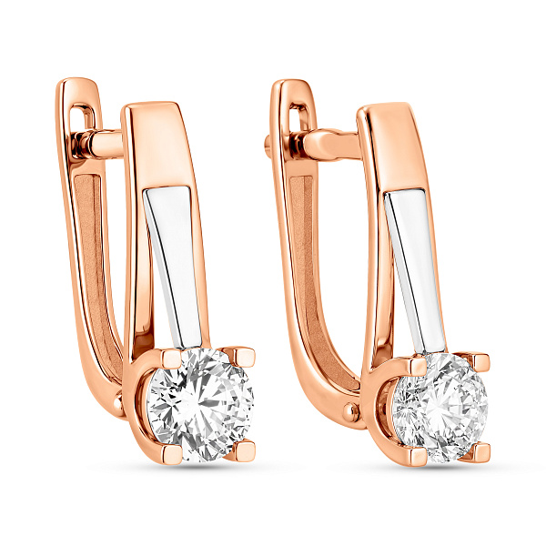 Золоті сережки з фіанітом (арт. 111024) – зображення 1