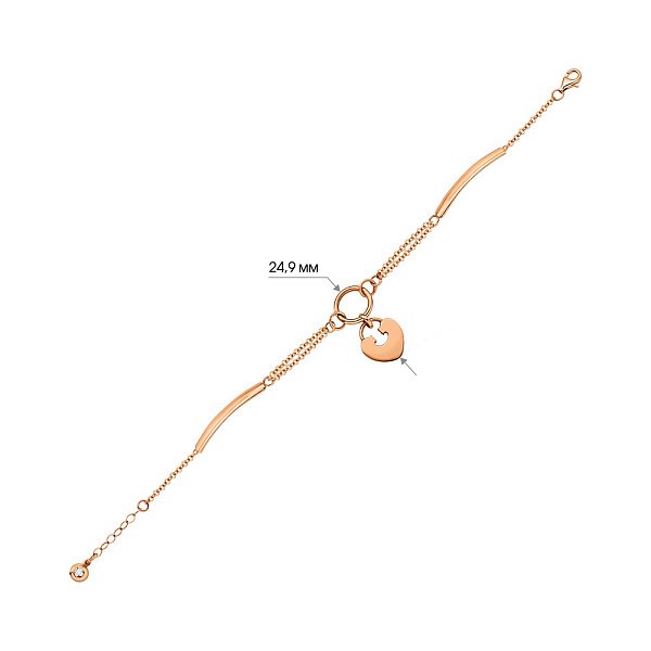 Браслет з червоного золота (арт. 324449П2) – зображення 2