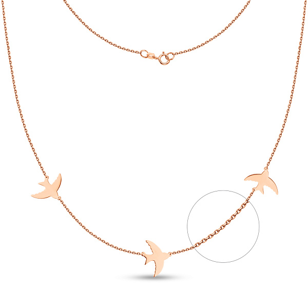 Кольє з червоного золота Ластівки (арт. 360168) – зображення 1