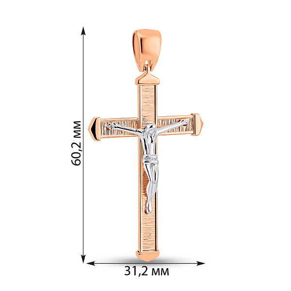 Золотий хрестик з розп'яттям (арт. 500681) – зображення 3