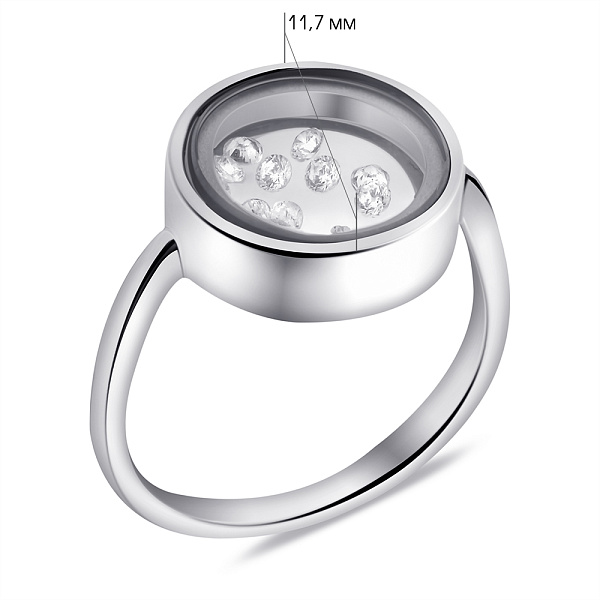 Серебряное кольцо с россыпью из фианитов (арт. 7501/6948) – изображение 2