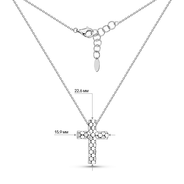 Кольє з білого золота Francelli (арт. 352688б) – зображення 5