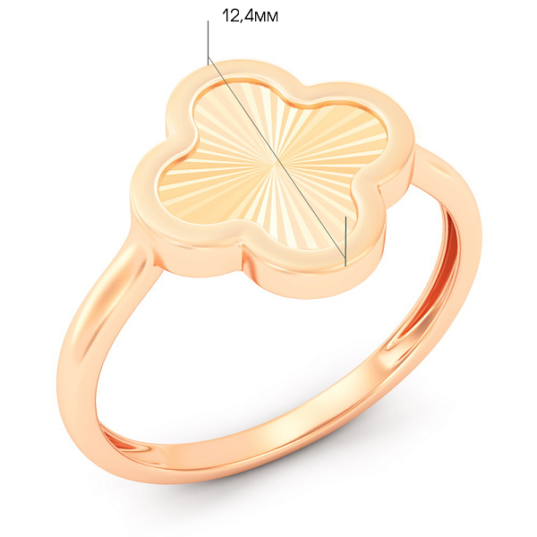 Кольцо из красного золота (арт. 141236а) – изображение 2