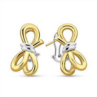 Сережки Francelli з жовтого і білого золота (арт. е1091976жб)