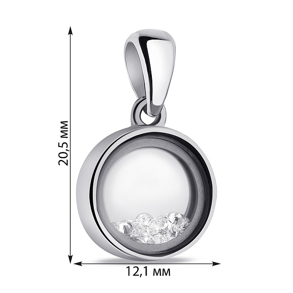 Серебряный подвес с фианитами (арт. 7503/4323) – изображение 2