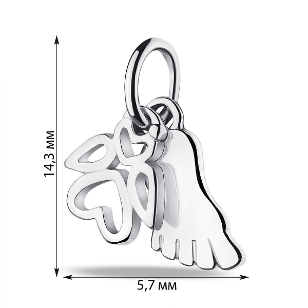 Серебряный подвес без камней (арт. 7503/П2/1102) – изображение 2