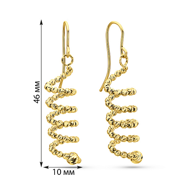 Золотые серьги Francelli (арт. 1091746ж) – изображение 4